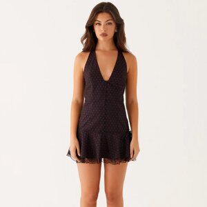 NWT Peppermayo Exclusive Aiden Mini Dress - Black and Red Polka Dot Size US 6